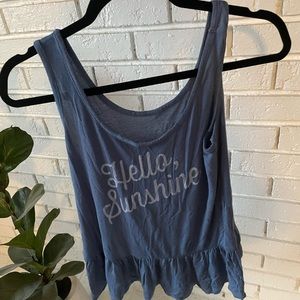 Size XS Peplum Tank